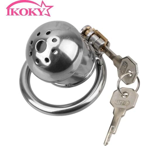 New Male Chastity Device Bird Cock Cage Lock Stainless Steel Chastity Belt Sex Toys for Men Penis Ring Adult Games Attachments