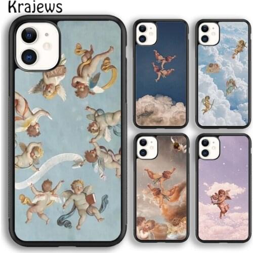 Krajews Angel Cupid Art Soft Phone Case Cover For iPhone 5 SE 6s 7 8 plus X XR XS 11 12 pro max Samsung Galaxy S8 S9 S10