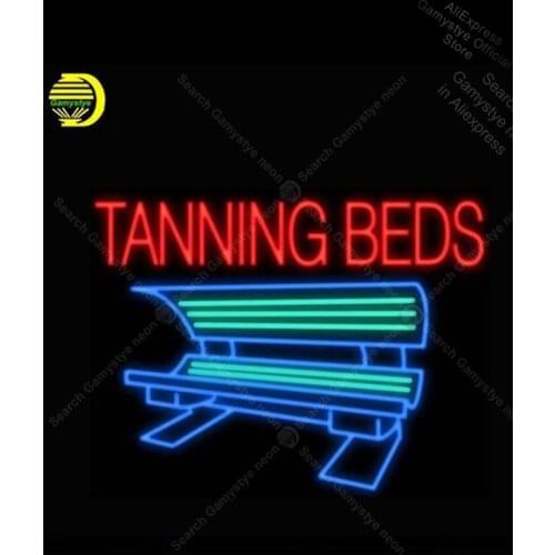 Neon sign For Tanning Beds machine Neon Bulb sign Business display Iconic Handcraft Neon Signs For Home Advertisement Sign Light