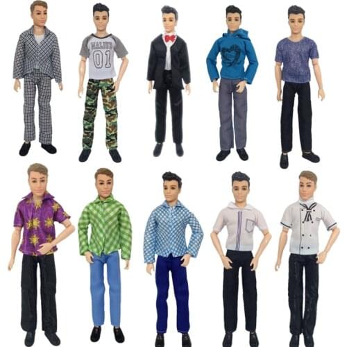 Ken Doll Clothes Doll Daily Wear Casual Suit Sweatshirt Pants Wedding Party Suit Man Male Doll Clothes For 30cm Doll Accessories
