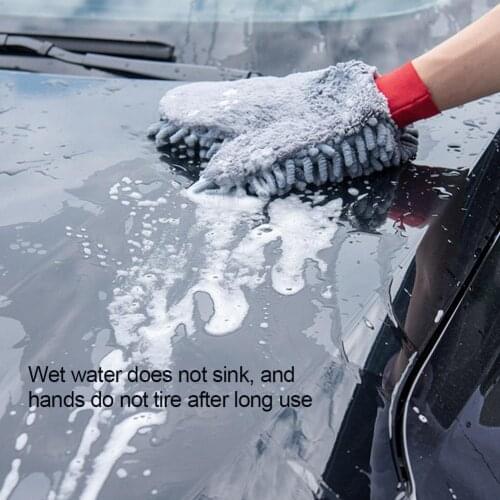 Chenille Washing Gloves Car Microfiber Wash Glove Soft Scratch-free Towels Mitt Car Detailing Cleaning Wash Scrub Brush Sponge