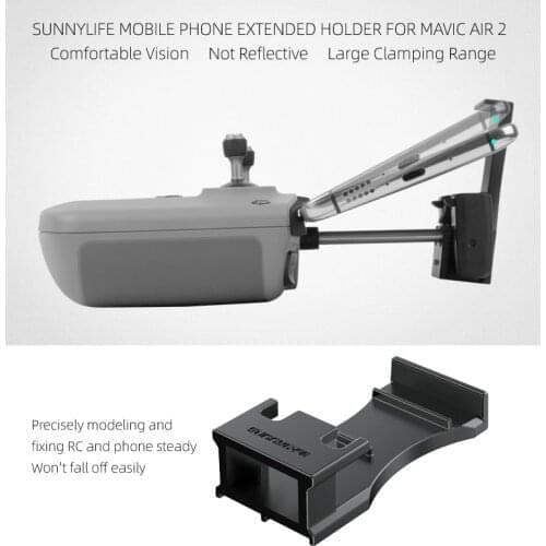 Adjustable Remote Controller Tablet Extended Holder Extended Bracket Clip for DJI Mavic Air 2/2S/Mavic Mini 2 Remote Control