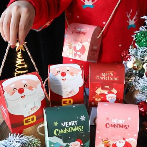 Christmas Apple Gift Box Handbag Backpack Christmas Eve Portable Chocolate Candy Packaging Box Party Gift Bag