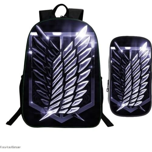 Attack on Titan Anime Backpack School Bag Levi Bookbag For Student Laptop Rucksack Teenager Daily Backpack Travel Bags 16 Inch