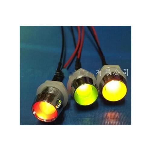 3V 5V 6V With Plastic LED Holder F8 8mm White Red Green Blue Yellow RGB LED Lamp Light With 20cm Wire x 100pcs