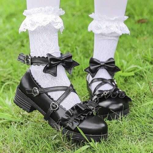 Lolita Shoes Women Japanese Sweet Black Cosplay Shoes Kawaii Shoes Women Lolita Sneakers Cute Shoes Kawaii Zapatilla Mujer 2021