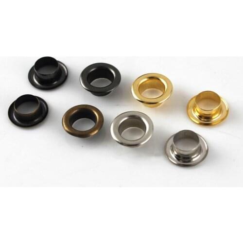 100sets 5mm Brass Eyelet with Washer 300# Leather Craft Repair Grommet Round Eye Rings For Shoes Bag Clothing Leather Belt Hat