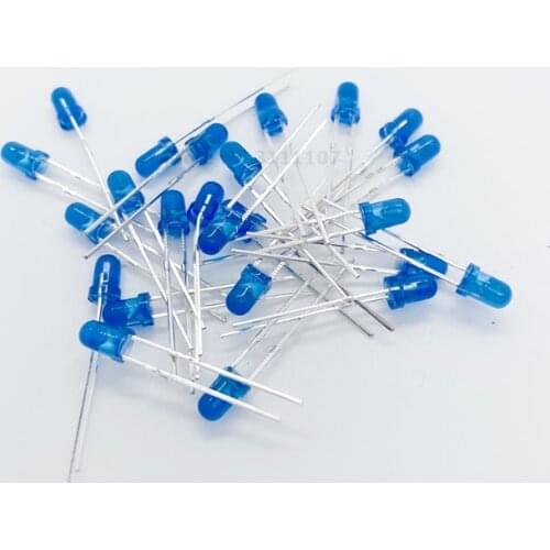 200PCS/Lot 5MM Blue LED Diode Round Diffused Blue Color Light Lamp F5 DIP Highlight New Wholesale Electronic