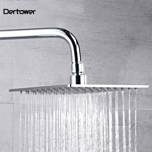 20x20cm 8 Square Stainless Steel Rain Shower Head Rainfall Bathroom Top Sprayer Thin high pressure