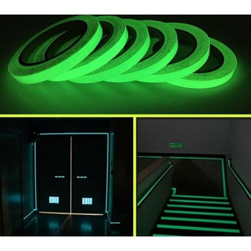 3M Glow In Dark Luminous Tapes Night Vision Wall Sticker Self Adhesive Fluorescent Safety Warning Tape Emergency Stickers