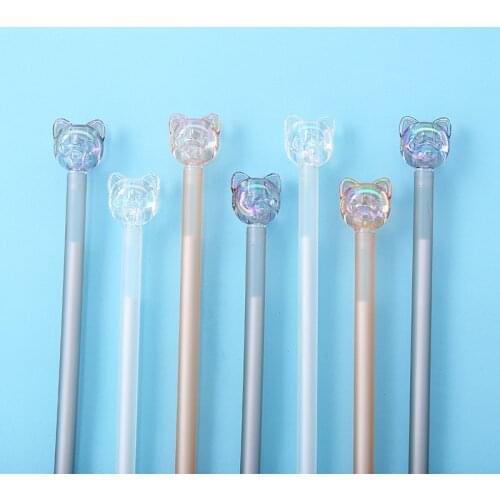 36PCS Korean-Style Stationery Colorful Crystal Ball Gel Pen Creative Shiny Dog Modeling Student Gel Pen Kawaii School Supplies