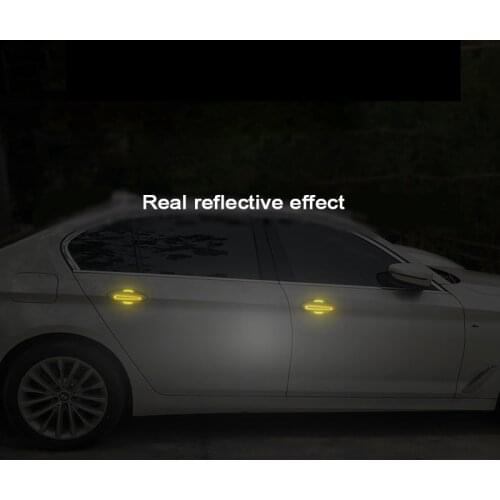4pcs Car Accessories Reflective Door handle Sticker Decal for BMW E46 E39 E60 E90 E36 F30 F10 X5 E53 E34 E30 F20 E70 X6 X1 E87