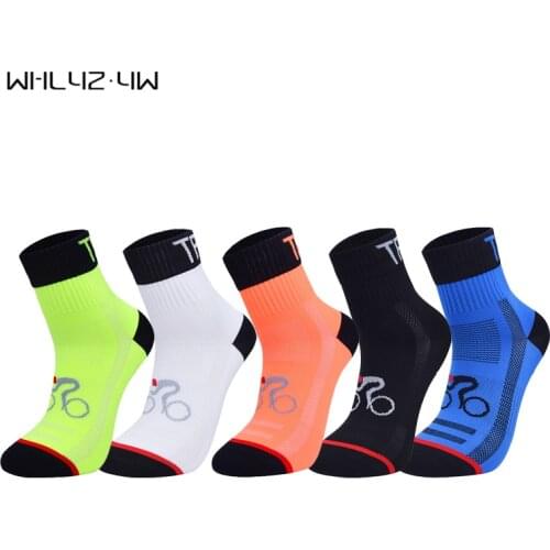 5 Pairs/Lot Men Women Cycling Sock Breathable Outdoor Basketball Socks Protect Feet Wicking Bike Running Football Sport Socks