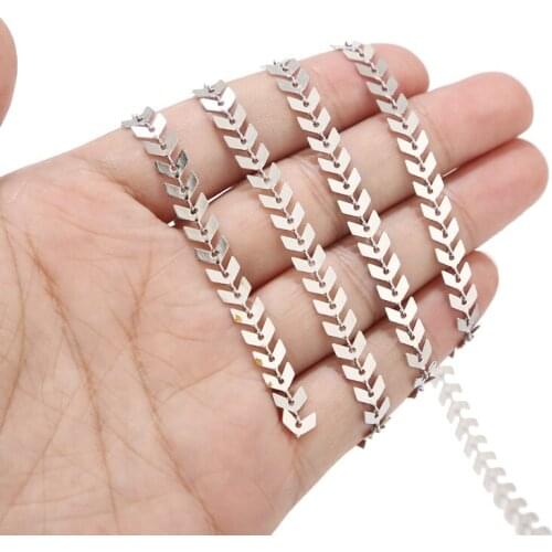 6mm width New Gold Silver stainless steel Arrow Chain for woman necklace bracelet making