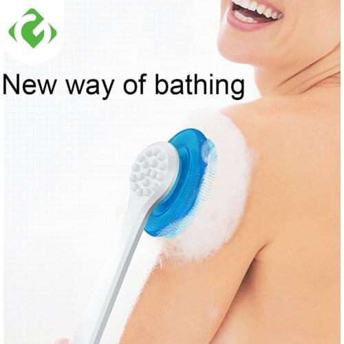 Magic automatic rotating bath brush soft massage brush for body wash shower brush long handle Bathing sponge back rub skin brush