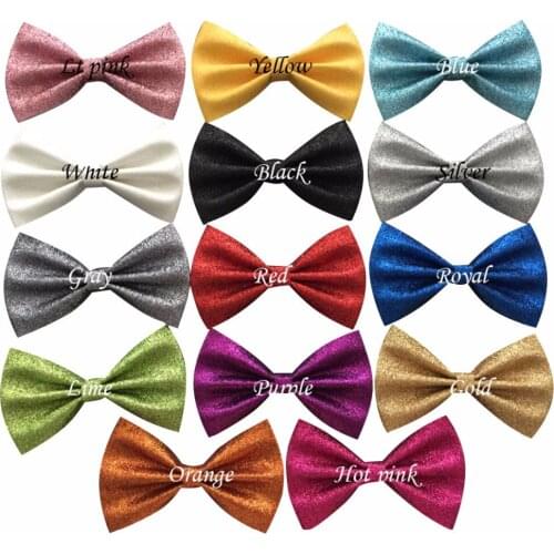 5" Large Glitter Hair Bows Without Clips Girls Kids Glitter Bows for Headband, Hair Clips, 40pcs/lot