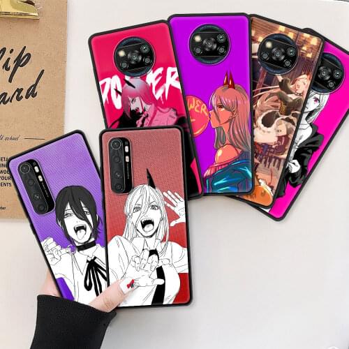Anime Chainsaw Man Case For Xiaomi Mi Poco X3 NFC 10T Pro 5G Note 10 Lite 10S 11 9T M3 9 SE Silicone Phone CC9 Coque Fundas