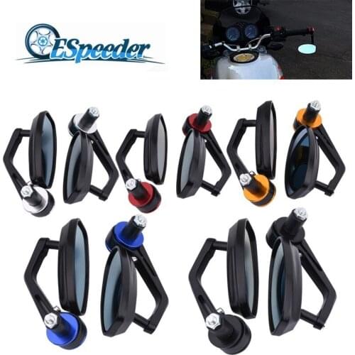 ESPEEDER 7/8" 22mm Motorbike Handle Bar End Rear View Mirrors Bar End Mirror Motorbike Scooters Motor Side Mirrors For Honda