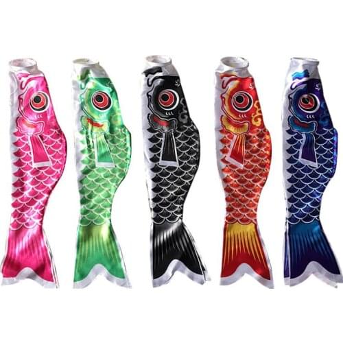 20cm 40cm 50cm 60cm 70cm Fish Flags 100cm 1Meter Koi Nobori Carp Wind Socks Koinobori Colorful Fish Flag Hanging Wall Decor SN