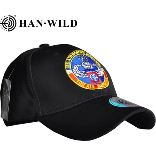 HAN WILD Army Cap Male Embroidered Eagle Black Baseball Caps Men Women Snapback Bone Tactical Cap Army Cap Letter Outdoor Hats