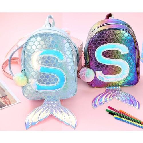 New Mini Mermaid Girl Bag Cute Child Vacation Backpack Childrens Party Fashion Hot Pink Bag Birthday Gift Childrens school bag