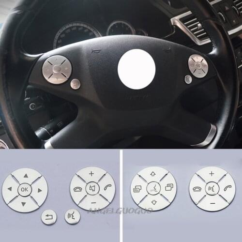 Steering Wheel Button Switch Trim Cover Sticker for Mercedes Benz E C S GLK R ML GL CLS SLK Class W212 W204