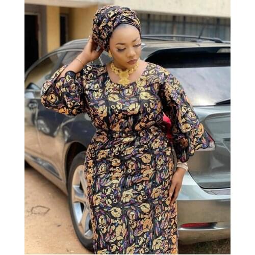 Latest african lace fabric 2020 high quality sequins organza lace fabric for african nigerian party dress PS258