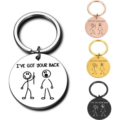 Thanksgiving Day Gift Best Friend Keychain for Friend BFF Besties Companion I Got Your Back Stick Figures for Christmas Birthday