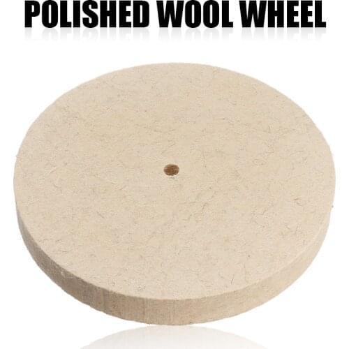 8Inch Round Wool Felt Polishing Buffing Grinding Wheel Polisher Disc Pad 10mm Aperture Metal Wood Abrasive Polishing Tool