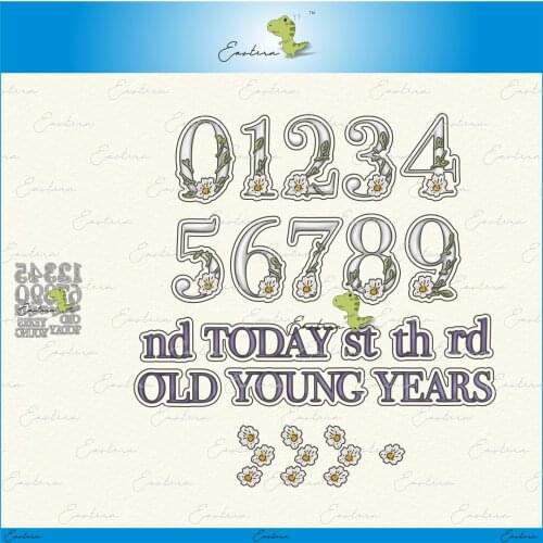 Flower number Cutting Dies new 2020 Metal mould dies Scrapbooking Paper Making Craft die Matching color paper dies die cuts