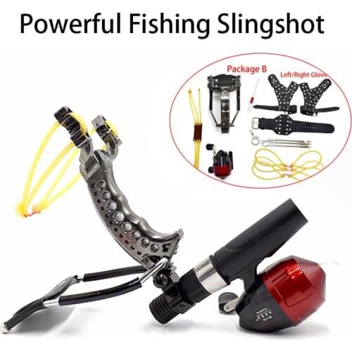 Strong Slingshot Hunting Fishing Set Professional Catapult with Arrows Fishing Bow for Outdoor Shooting Fishing Accessories