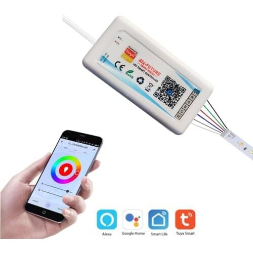 LED CCT RGB RGBW RGBCCT Controller Wifi Tuya LED Strip Light Working With Alexa Google Home