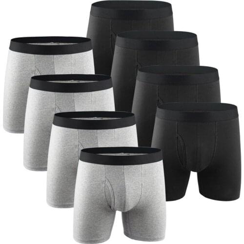 1/2/4/5/8PCS Men Underwear Cotton Boxer Shorts Calzoncillo Hombre Causal Fitness Boxerboxer Plus Size Trunks Slip Homme Panties