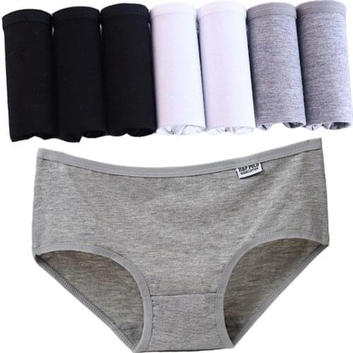 Underwear Women Cotton Panties Sexy Briefs Solid Panty Underpant Woman Calcinhas Girls 7 pcs/lot Shorts Seamless Boxer Plus Size