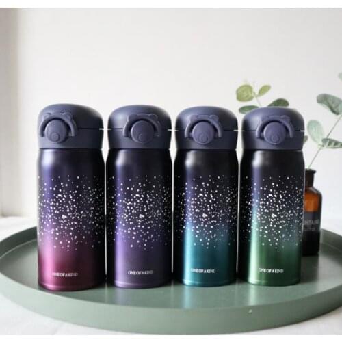Starry Sky 304 Stainless Steel Vacuum Cup Thermos Water Bottle Flasks Insulated Cup Travel Bottle festive gift 500ml 350ml