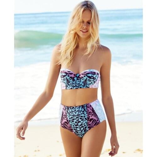 2019 Women Floral Bikini Set Push-up Padded Bra Swimsuit Swimwear Triangle Bathing Suit Biquini Clothing Sets