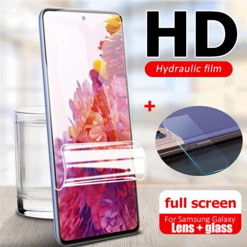 2IN1 Camera Lens Screen Protector For Samsung Galaxy S21 Ultra S21 Plus 5G Hydraulic film For Samsung S21 S20 FE Protective Film
