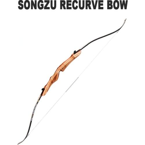 48/54/62/66/68/70 Inches Recurve Bow 16-38Lbs Traditional Style Wood Riser for Right Hand User Beginner Archery Shooting