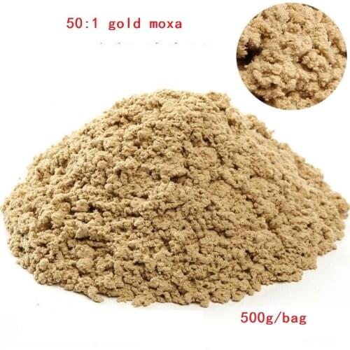 5 Years 35:1 / 50:1 Golden Moxa Punk Moxibustion Loose Gold Moxa Stick Roll Traditional Chinese Accupuncture Massage(500g)