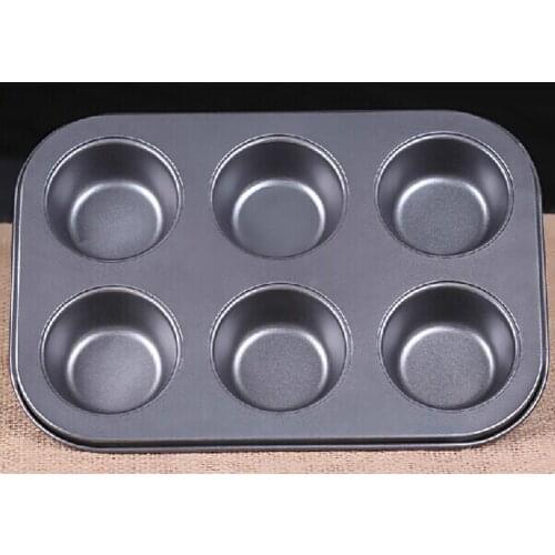 6 Cups Mini Muffin Bun Cupcake Baking Bakeware Mould Tray Pan Aluminum Chocolate Cake mold Kitchen Baking Tools