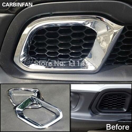 ABS Chrome Front Bumper Vent Trims Cover 2Pcs/Set For Jeep Cherokee 2014 2015