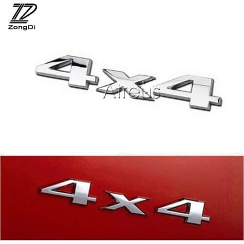 ZD 4WD 4X4 Car 3D Metal Stickers for Audi A4 B6 B8 VW Passat B5 B7 Skoda Octavia A7 A5 Renault Megane 2 3 Ford Focus mk2 2017
