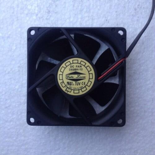 For Yate Oon Yuelun 8025 12V 0.19a 8cm Ups Uninterruptible Power Fan D80BH-12