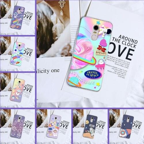 Silicone Phone Case For Xiaomi Redmi Note 4 4X 5 6 Pro Prime Cute Space Soft Back Cover For Pocophone F1 Redmi S2 6A 5 Plus 4A