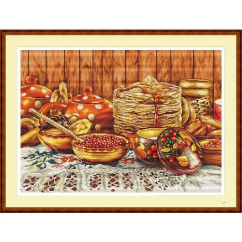 Food Cross Stitch Kit Package Greeting Needlework Counted Cross-Stitching Kits New Style Counted Cross stich Painting