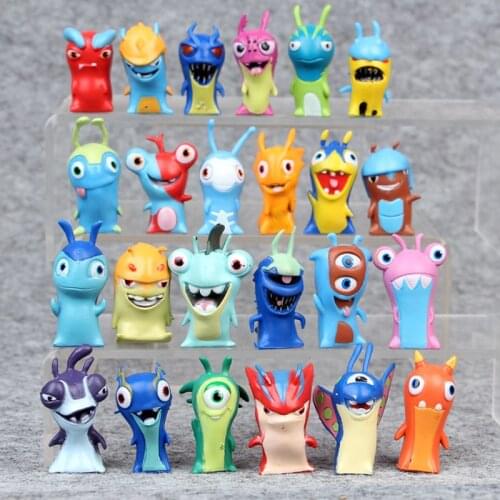 24pcs / lot 4-5cm slugterra cartoon PVC action figures toys dolls Christmas gift for children