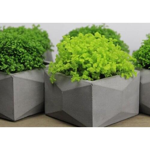 Flowerpot Silicone Mold Geometric Cement Gypsum Mould Handmade Concrete Planter Making Tool