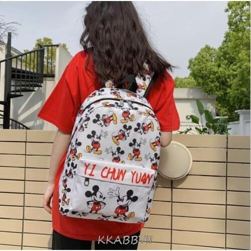 Cartoon Micky Mouse Schoolbags Girl Boys Middle School Students Backpack Minnie School Student Backpack Women Bags