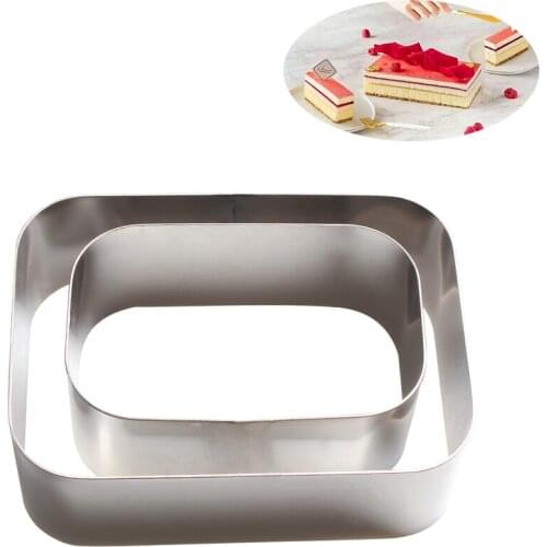 S/L Size Rectangle Stainless Steel Cake Mold Kitchen Bakeware Baking Tools Biscuit Fondant Cookie Cutter Wedding Baking Tools
