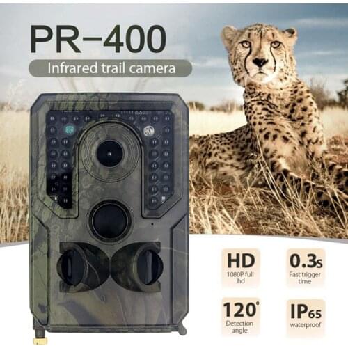 PR400 HD 1080P Resolution Trail Camera Covert Hunting Camera Waterproof Outdoor Motion Detection Cam New Uploaded 2021